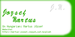 jozsef martus business card